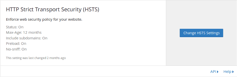 HSTS settings on Cloudflare