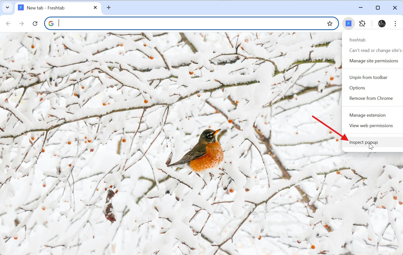 Debugging chrome extension popup windows